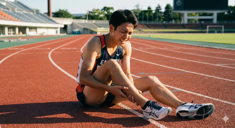東海市でシンスプリントに苦しむ陸上選手
