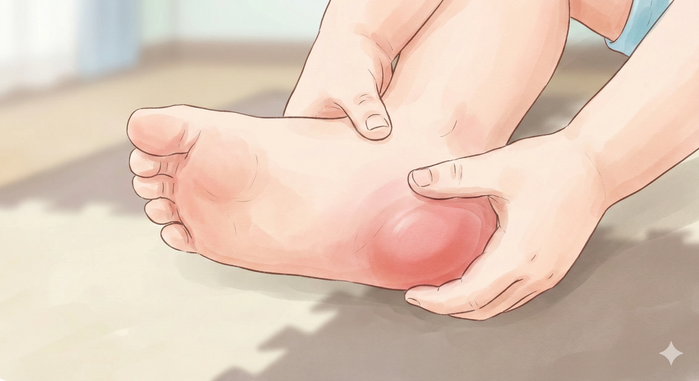 シーバー病で踵が痛い男の子