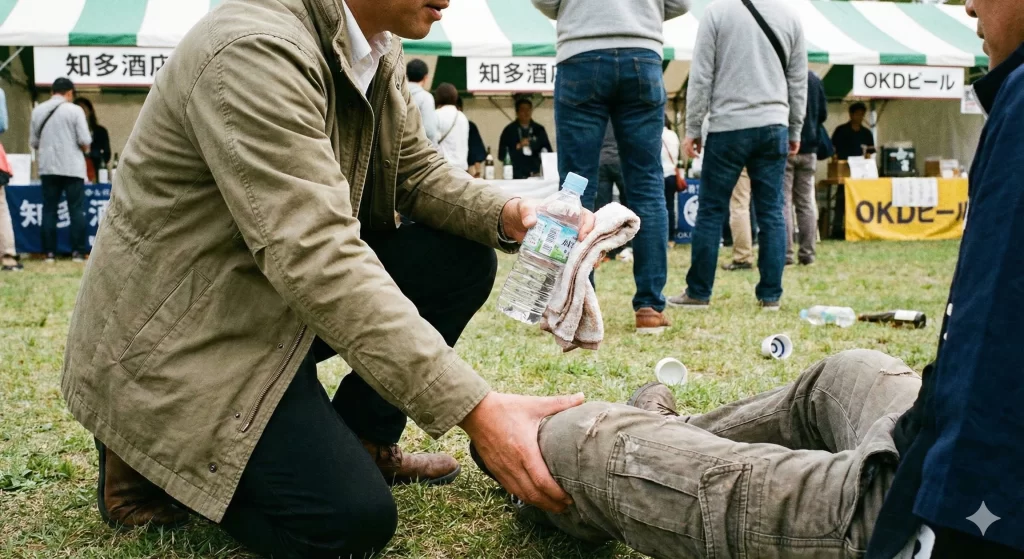 東海市 ARK接骨院が解説する転倒による打撲のイメージ