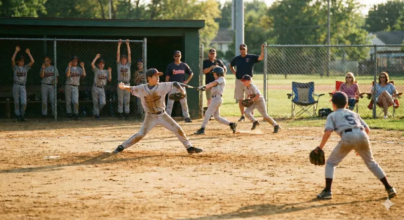 野球肘に悩まされながらも投球を続ける野球少年