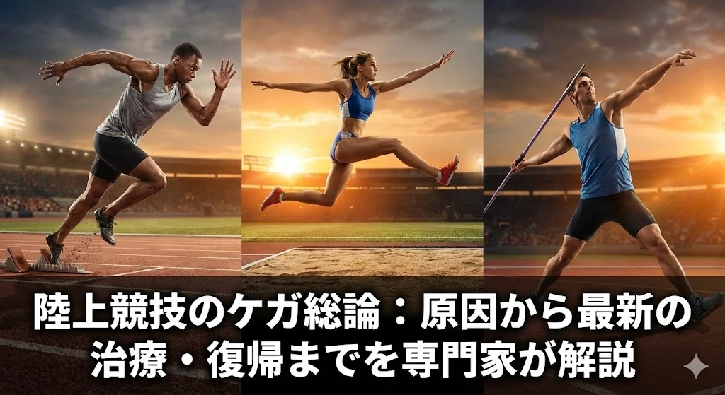 短距離、長距離、投てき、跳躍、陸上競技における身体の痛み解説