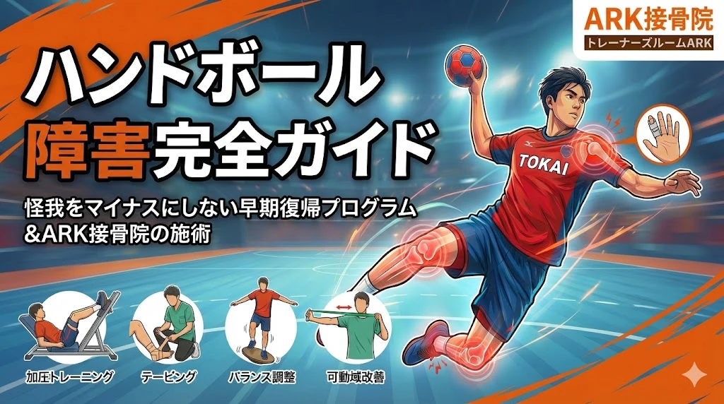 東海市でハンドボールの突き指、損傷はARK接骨院