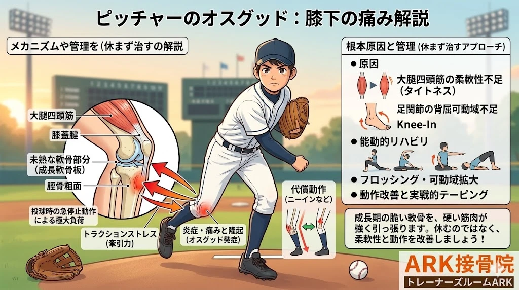 刈谷市のピッチャーにも多い膝の痛みはオスグッドかもしれない