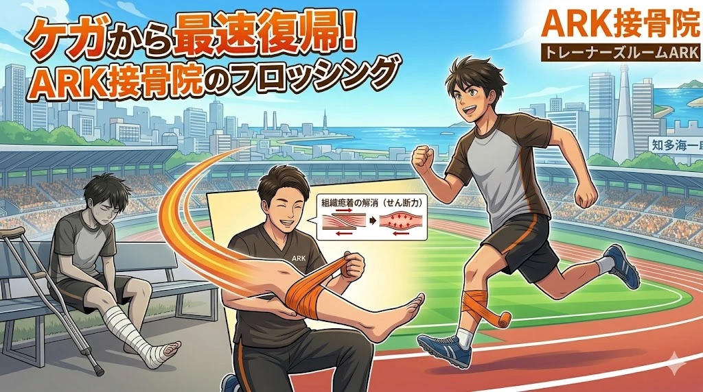 知多市でフロッシングの力でジャンパー膝の痛みから早期復帰