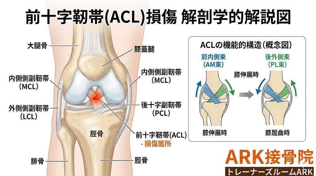 東海市で前十字靭帯損傷、ACL損傷の解説