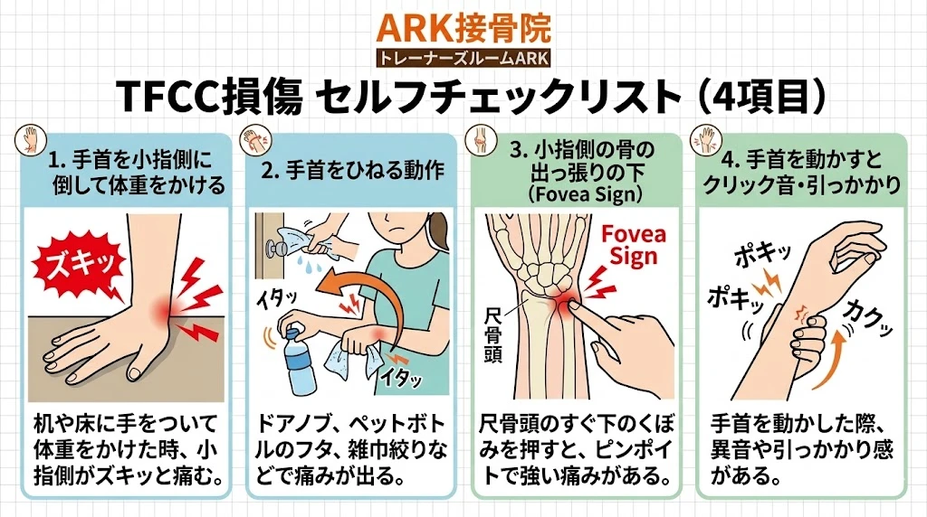 大府市で手首の小指側が痛いならTFCC損傷かもしれない