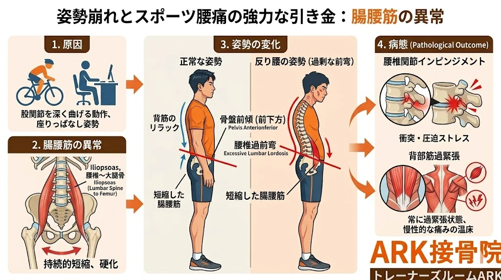 大府市で腸腰筋の機能不全による腰痛