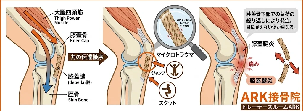 知多市でバレーボールでの膝の痛みはオスグッドかジャンパー膝