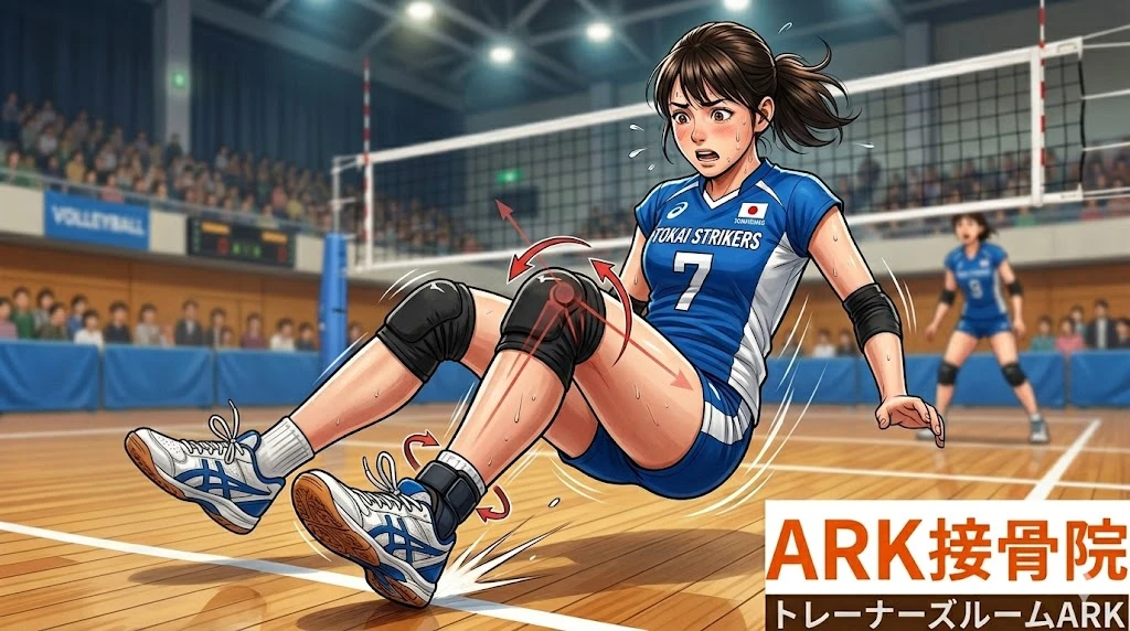 知多市でバレーボール選手のオスグッドとジャンパー膝による膝の痛み