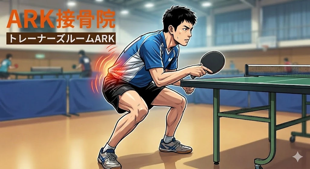 知多市で卓球での腰の痛みの解説