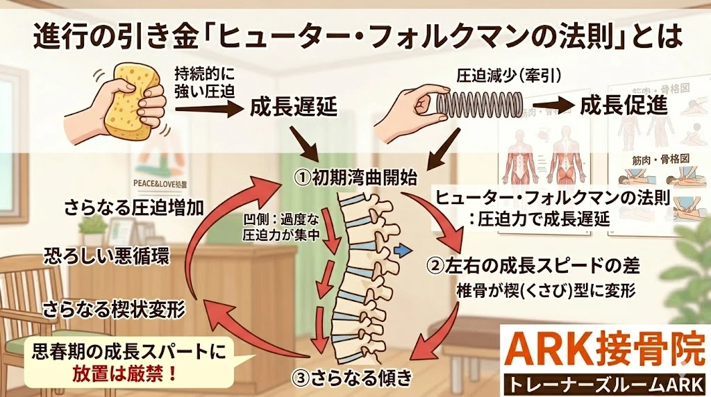 知多市で側弯症による腰痛の対処