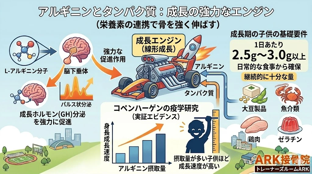 大府市で低身長の男の子が取るべき栄養素アルギニン