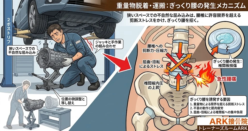 知多市で自動車整備士の腰の痛みはぎっくり腰