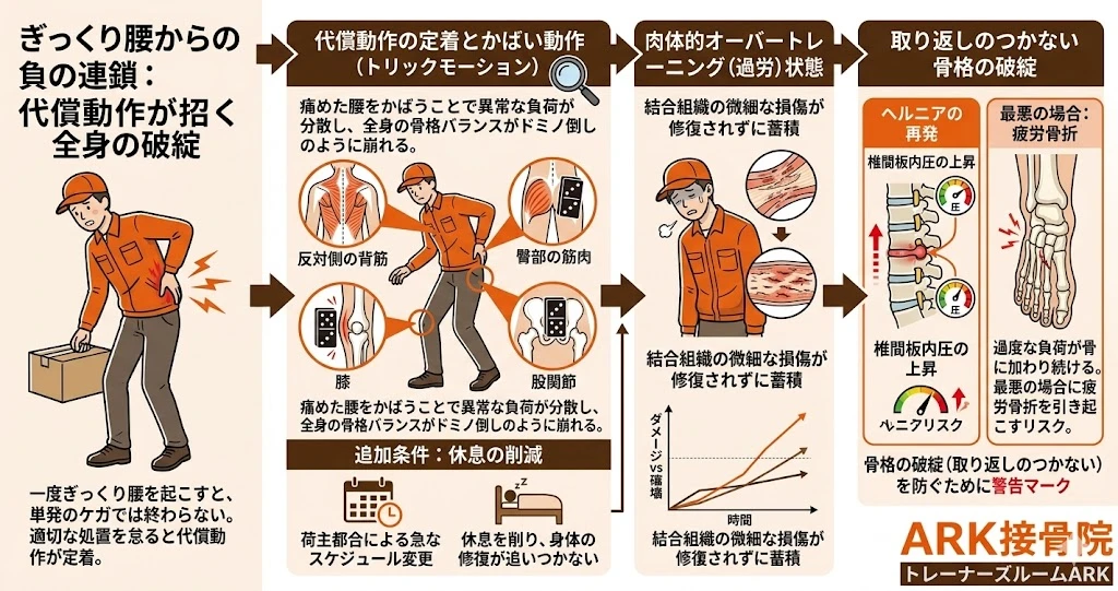 東海市で代償動作により治らない腰痛