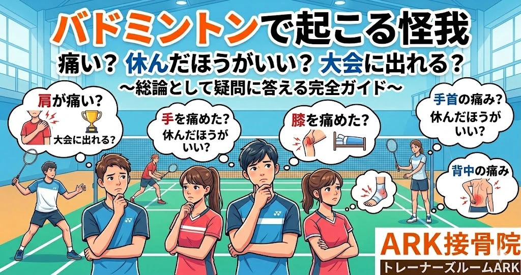 東海市でバドミントンでの肩の痛みへの対処