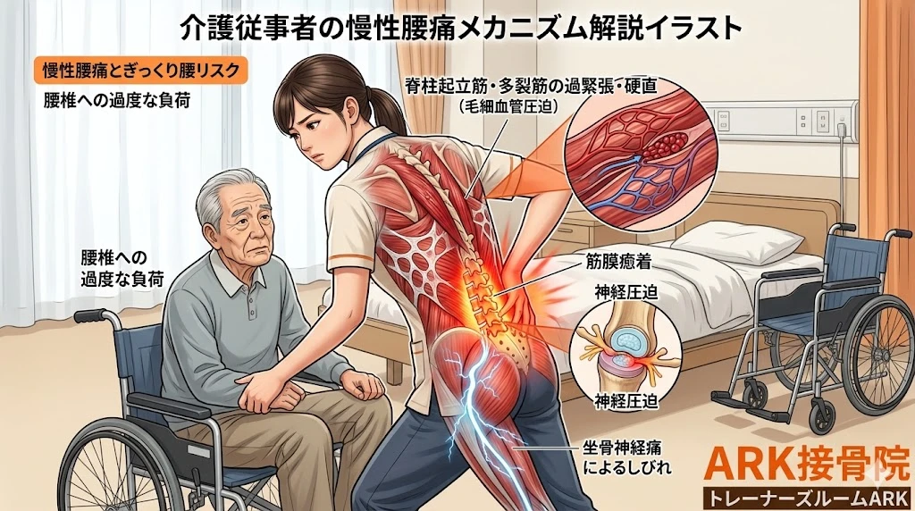 大府市で介護士に多い慢性的な腰痛
