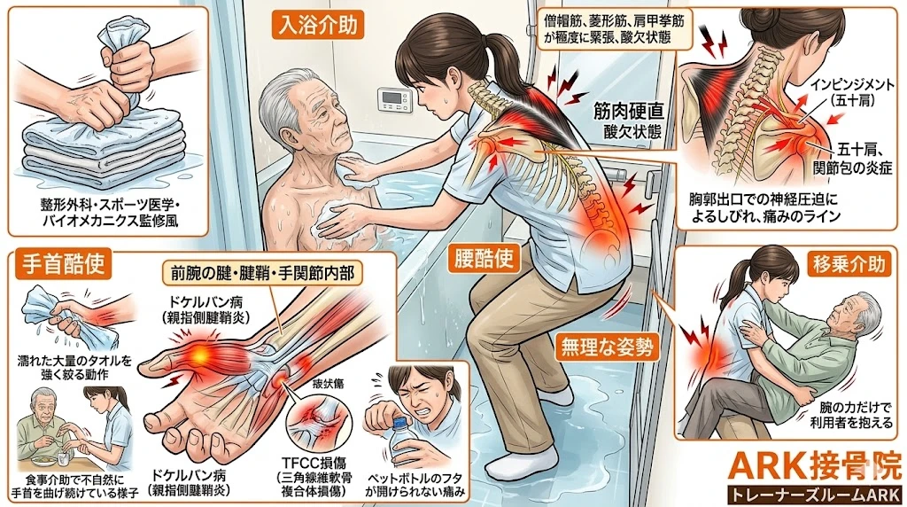 東海市で介護士に多い手首の痛み