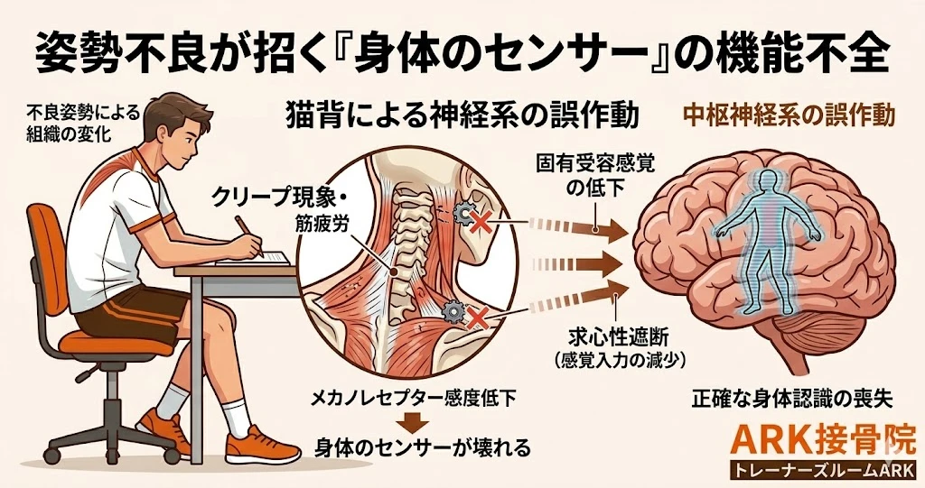 知多市で猫背による姿勢不良