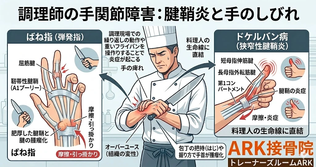 大府市で包丁を持つと手首が痛い料理人