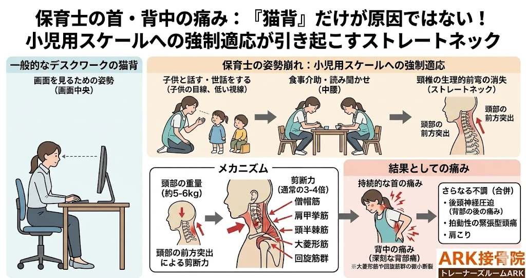 知多市で保育士の首の痛み