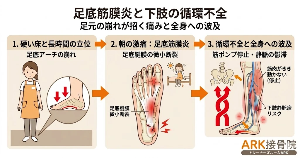 東海市で保育士の足の裏の痛み