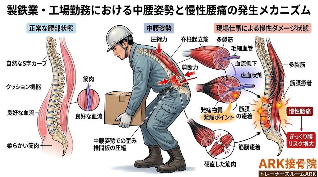 東海市で愛知製鋼の人が陥りやすい腰痛