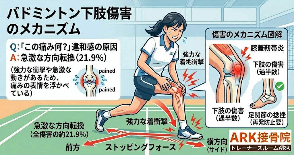 東海市でバドミントンによる足の痛み