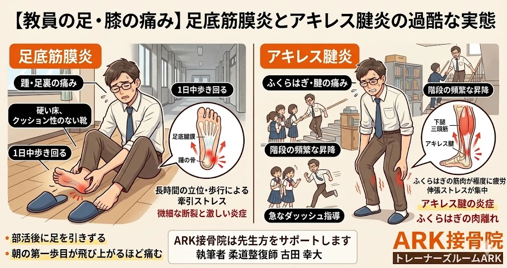大府市で教員の足の裏の痛み