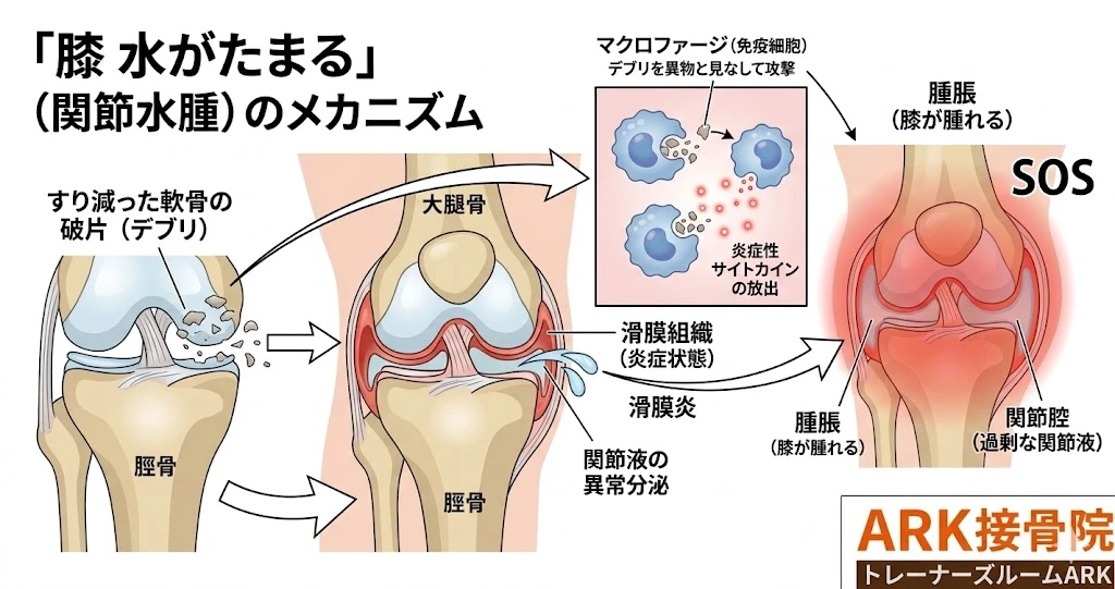 東海市で膝に水が溜まるのは変形性膝関節症のせい