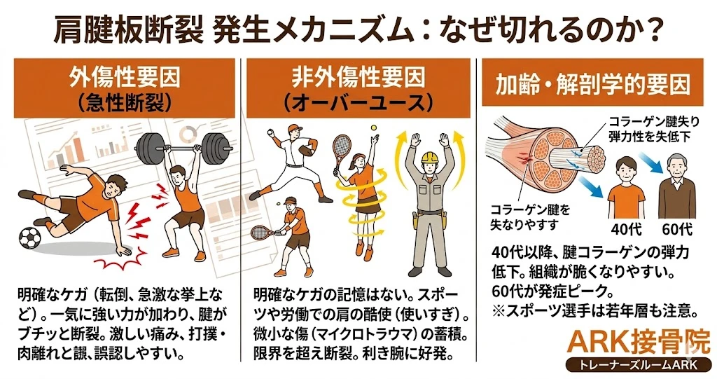 知多市で夜寝ているときに肩が痛いなら腱板損傷かもしれない