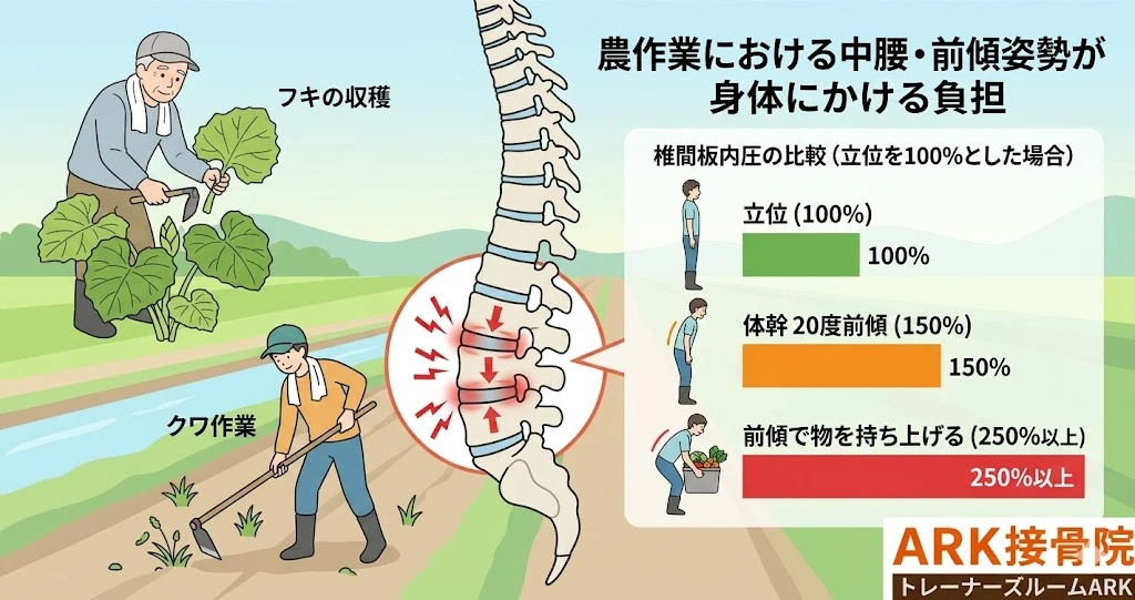 東海市で農業中に中腰になると起こる腰痛