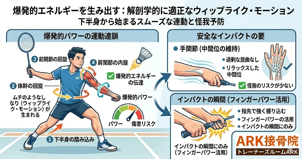 知多市でバドミントンでの肘の痛みのメカニズム