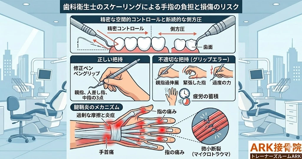 東海市で歯科衛生士の腱鞘炎、手首の痛み