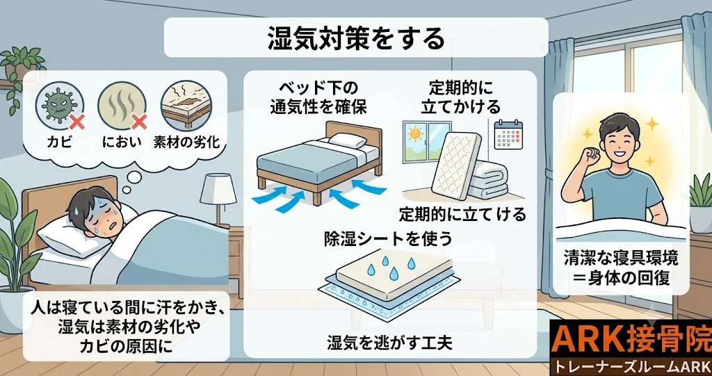 知多市でマットレスの湿気対策