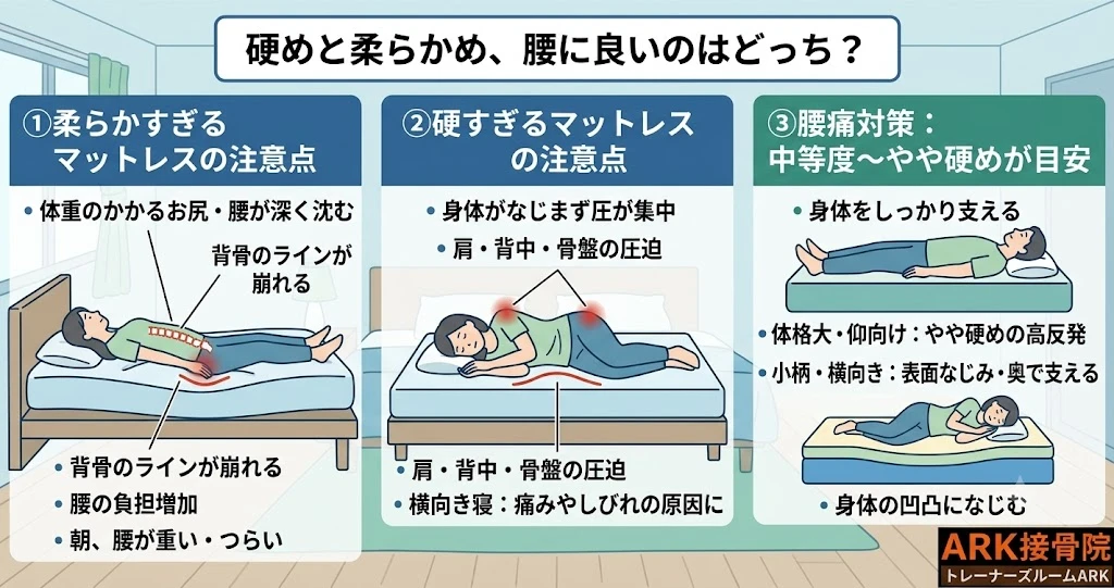 マットレスはやや硬めがおすすめ