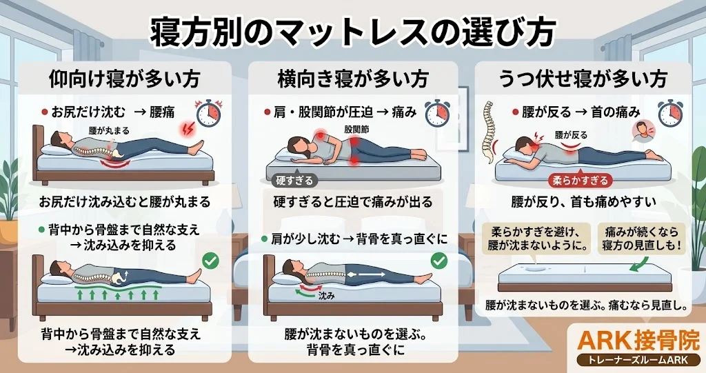 東海市で寝方別のマットレス選定のポイント