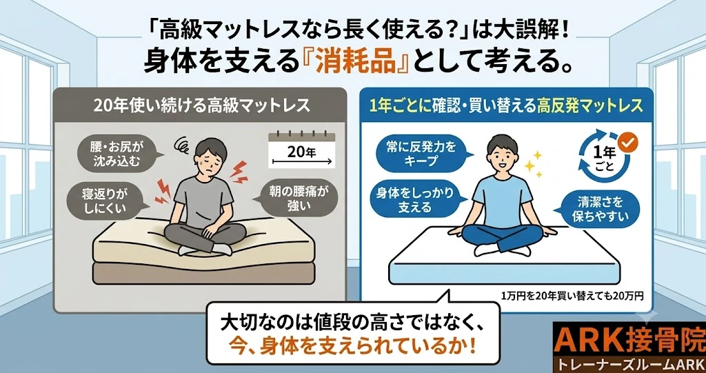 東海市でマットレスを変えることによる腰痛対策