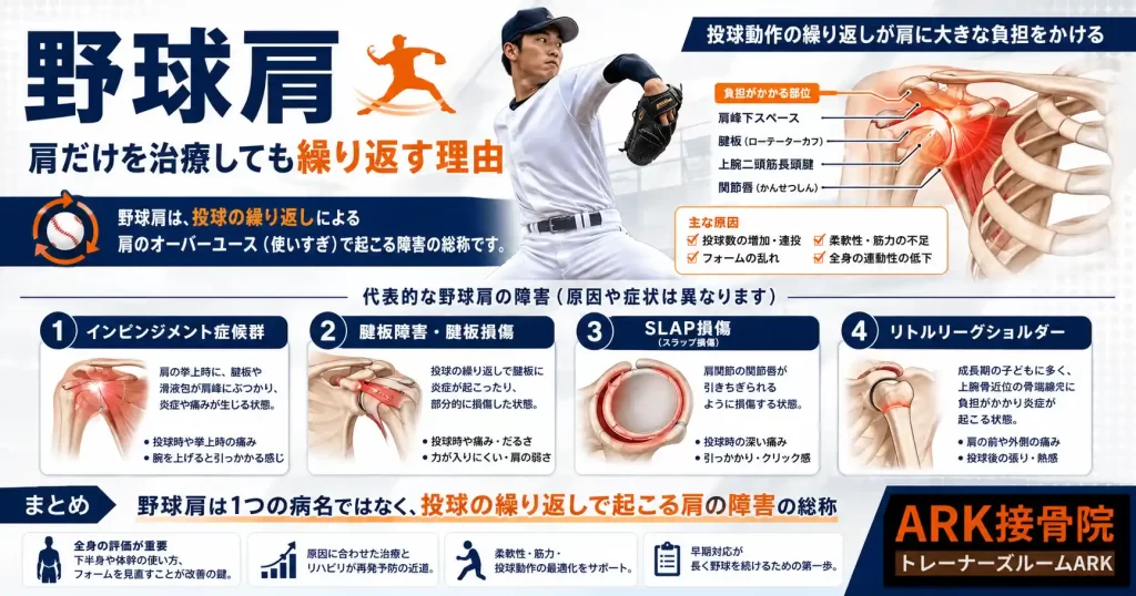 野球肩の解説と痛みを繰り返してしまう理由