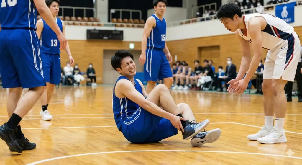 バスケットボールでの捻挫の解説